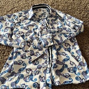 Royal highness equestrian ling sleeve button down